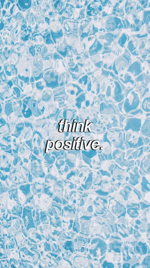Cute Pastel Blue Aesthetic Positive Quotes Wallpaper