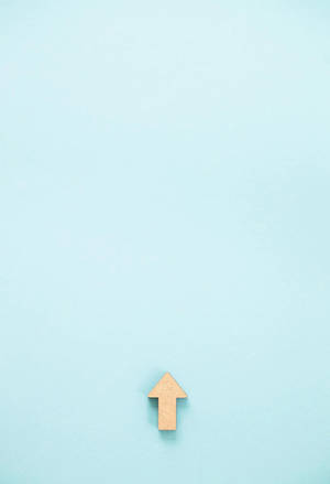 Cute Pastel Blue Aesthetic Simple Arrow Wallpaper