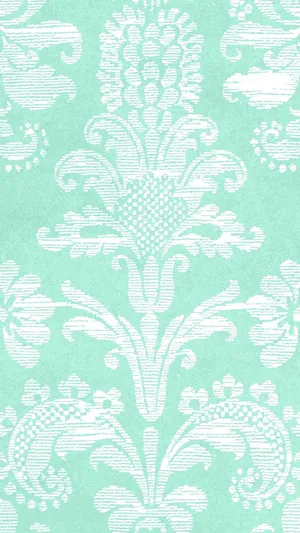 Cute Pastel Green Floral Pattern On Clothing Wallpaper