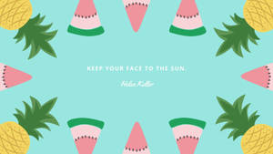 Cute Pastel Tropical Fruits Wallpaper