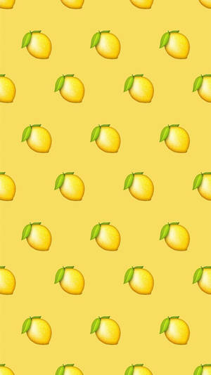 Cute Pastel Yellow Aesthetic With Lemon Wallpaper