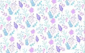 Cute Pattern On Floral Desktop Wallpaper