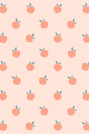 Cute Peach Liitle Pattern Pink Background Wallpaper