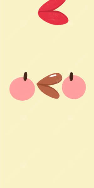 Cute Peach Nose Chicken Art Wallpaper