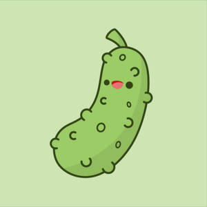 Cute Pickle Cartoon Wallpaper