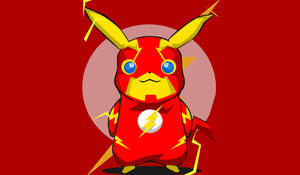 Cute Pikachu In Flash Costume Wallpaper