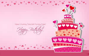 Cute Pink Birthday Wallpaper