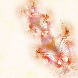 Cute Pink Butterfly Theme Artwork Wallpaper