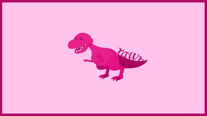 Cute Pink Dinosaur Rawr Tail Wallpaper