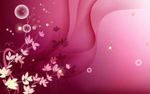 Cute Pink Flowers Design Wallpaper