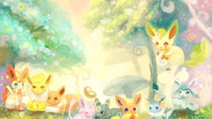 Cute Pokemon Eevee Evolutions Wallpaper