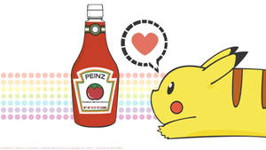 Cute Pokemon Pikachu Ketchup Wallpaper