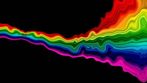 Cute Pride Sound Waves Art Wallpaper