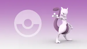 Cute Purple 3d Mewtwo Wallpaper