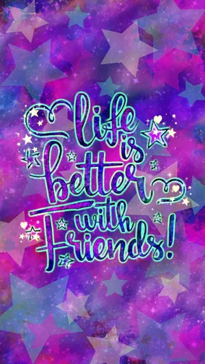 Cute Purple Starry Background Wallpaper