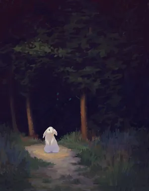 Cute Rabbit Cartoon Wallpaper