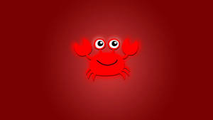 Cute Red Crab Art Wallpaper