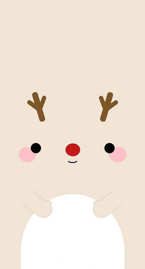 Cute Reindeer Christmas Close-up Wallpaper