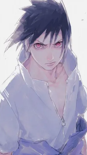 Cute Sasuke Chibi Ready For Training Wallpaper