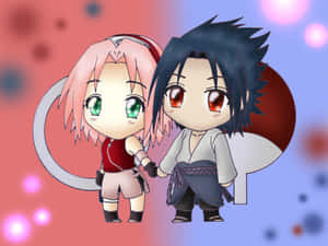Cute Sasuke In His Favorite Outfit Wallpaper