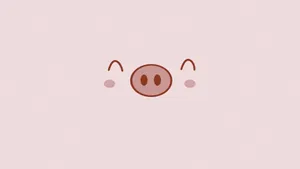 Cute Simple Piggy Wallpaper