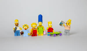 Cute Simpsons Lego Wallpaper