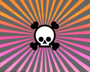 Cute Skeleton With Ex Bones Wallpaper