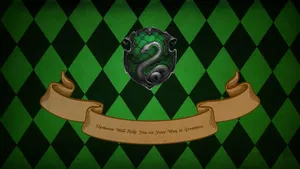 Cute Slytherin Greatness Quote Wallpaper