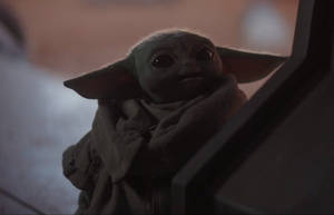 Cute Smile Of Baby Yoda Wallpaper