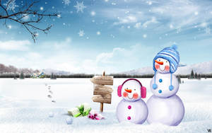 Cute Snowmen Hd Wallpaper. Winter Things. Snowman Wallpaper