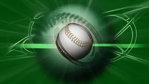Cute Softball Green Artwork Wallpaper