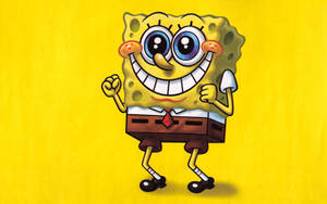 Cute Spongebob Squarepants Excited Face Wallpaper