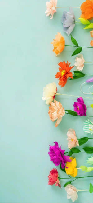 Cute Spring Colorful Flowers Iphone Wallpaper