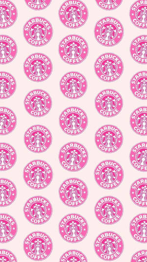 Cute Starbucks Logo Stamp Pattern Wallpaper