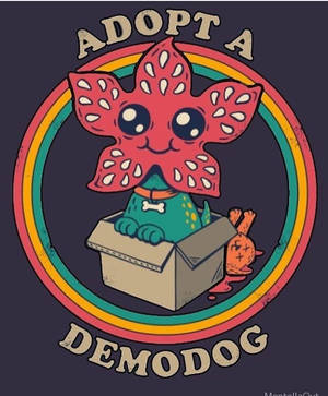 Cute Stranger Things Demodog In Box Wallpaper