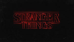 Cute Stranger Things Logo In Black Wallpaper