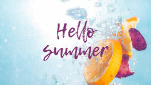 Cute Summer Fruits Underwater Wallpaper