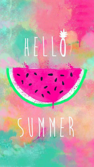 Cute Summer Hello Art Wallpaper