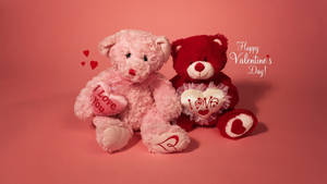Cute Teddy Bears Valentines Desktop Wallpaper