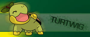 Cute Turtwig Smiling Waving Paw Wallpaper