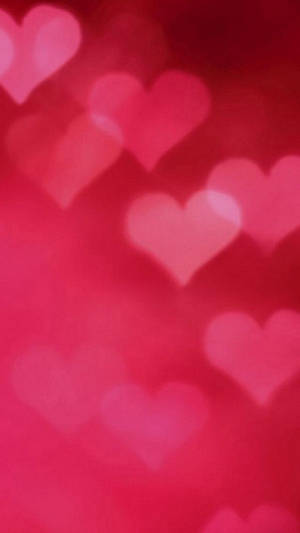 Cute Valentine's Day Floating Hearts Wallpaper