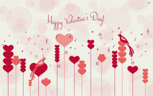 Cute Valentine's Day Hearts Field Wallpaper