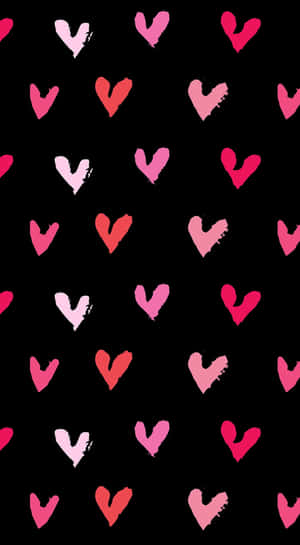Cute Valentines Small Heart Pattern Wallpaper