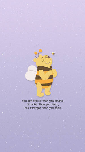 Cute Winnie The Pooh Iphone Pooh Is Bee Wallpaper