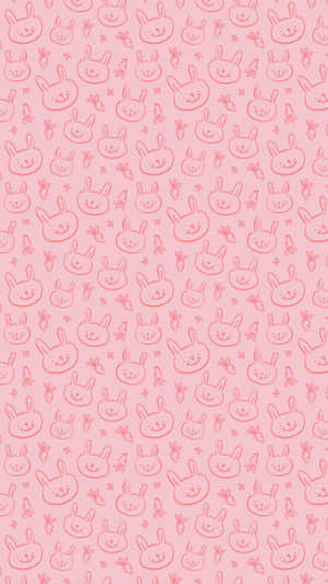 Cutest Pink Bunny In The Garden! Wallpaper