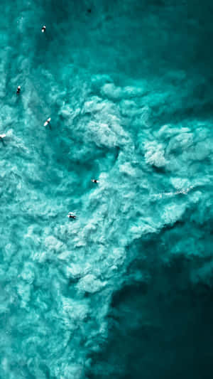 Cyan Aesthetic Swirly Sand Clouds Wallpaper