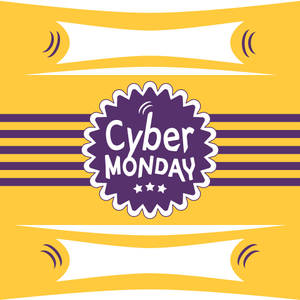 Cyber Monday Colourful Shop Signage Wallpaper