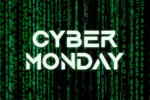 Cyber Monday Matrix Typography Wallpaper