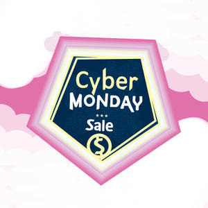 Cyber Monday Pink Sale Signage Wallpaper