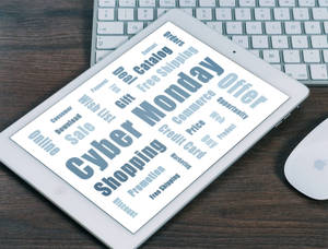 Cyber Monday Tablet Gadget Wallpaper